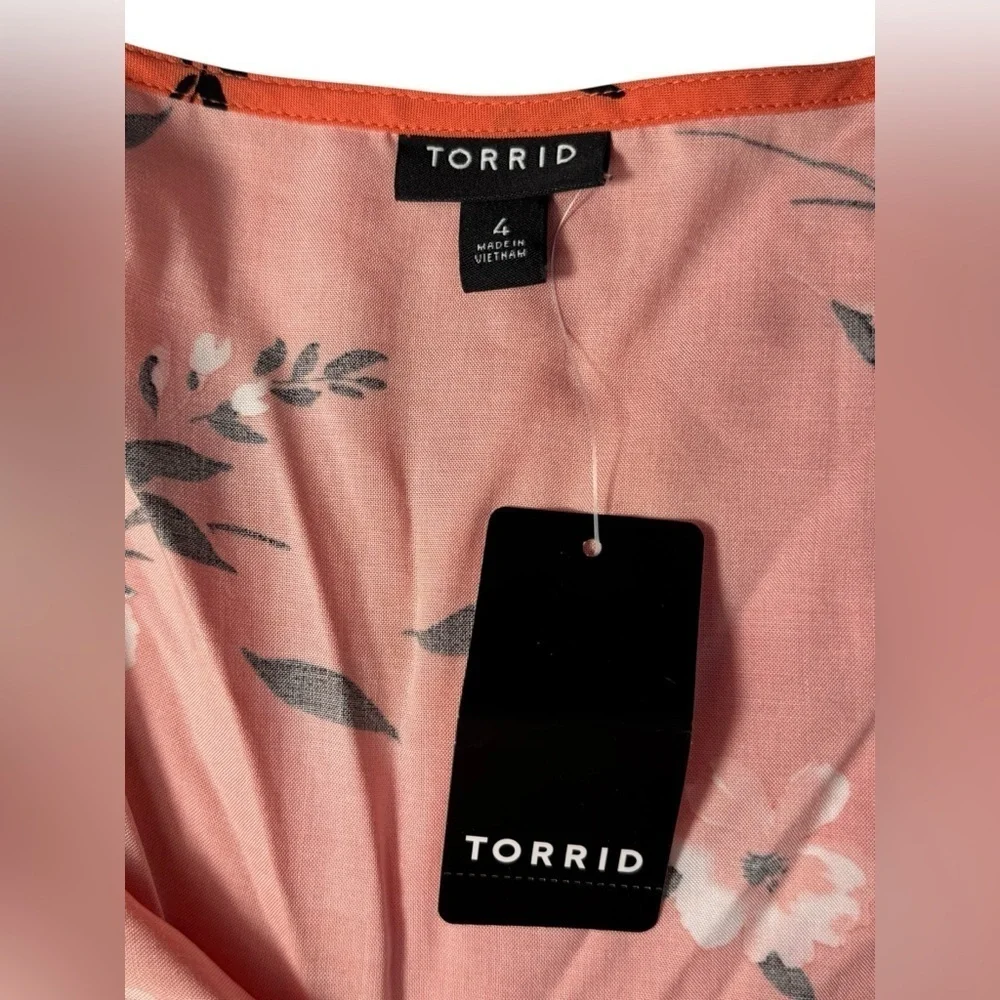 Torrid torrid Challis V-Neck Mini Dress 4X / 26 Rosey Punch NWT